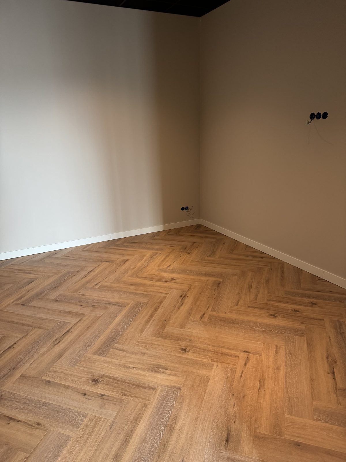 Visgraat in de woonkamer in Drunen 2