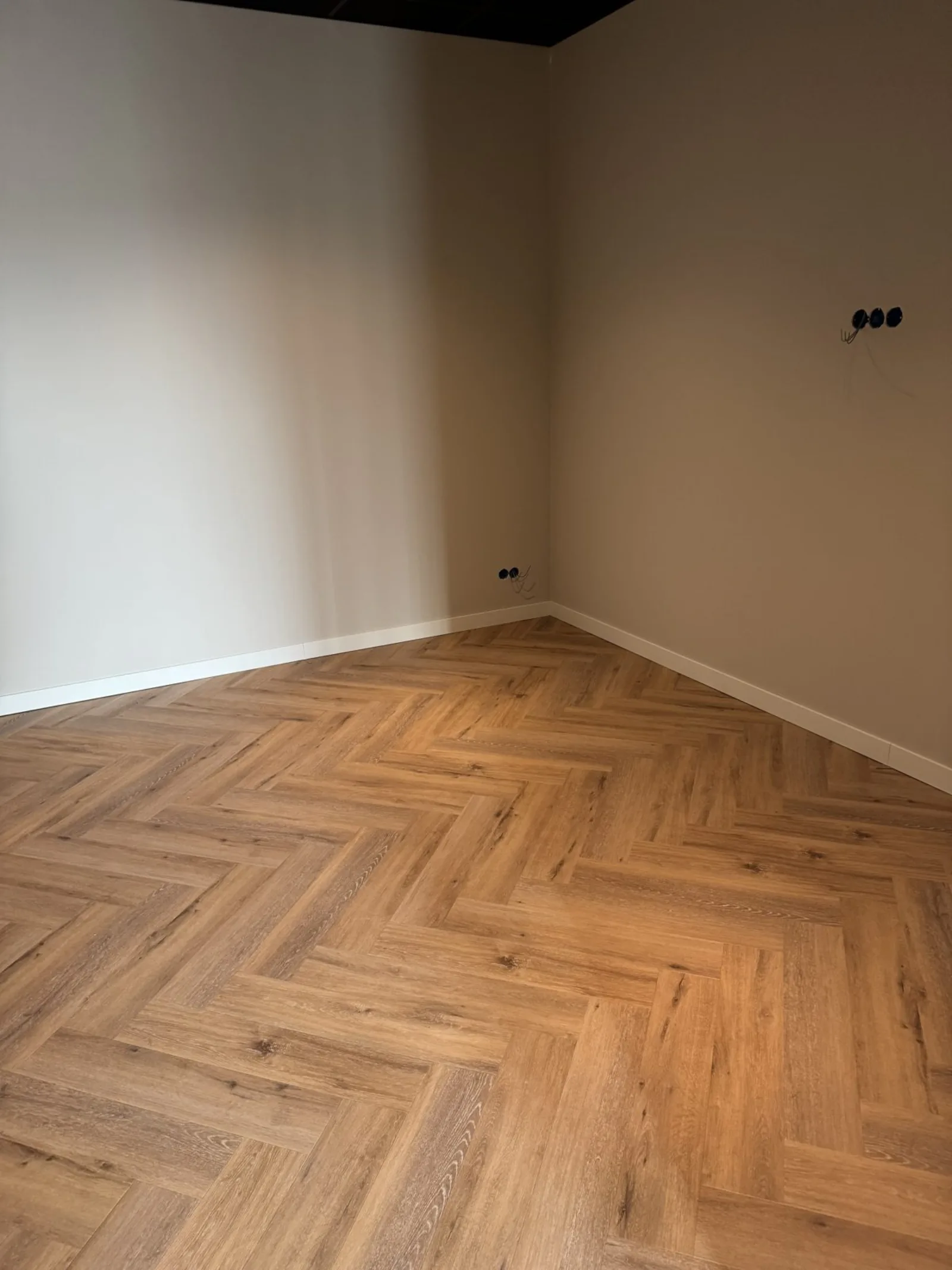 Visgraat in de woonkamer in Drunen 2