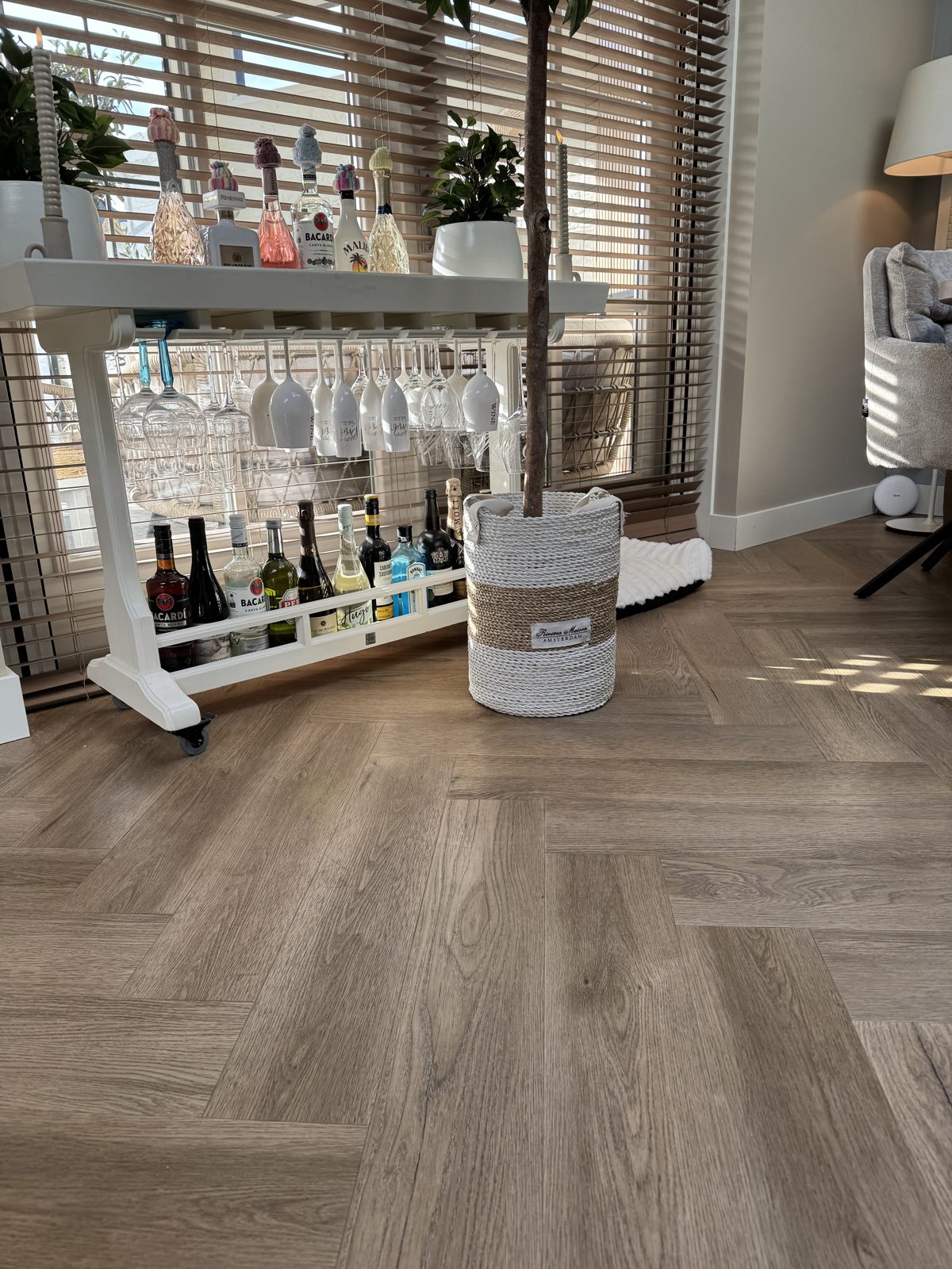 Visgraat in de woonkamer in Drunen
